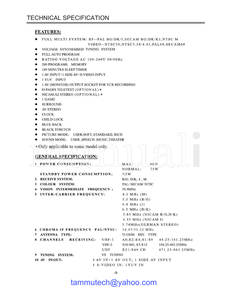 Hitachi C21-F800S (61 pages) TV Service Manual