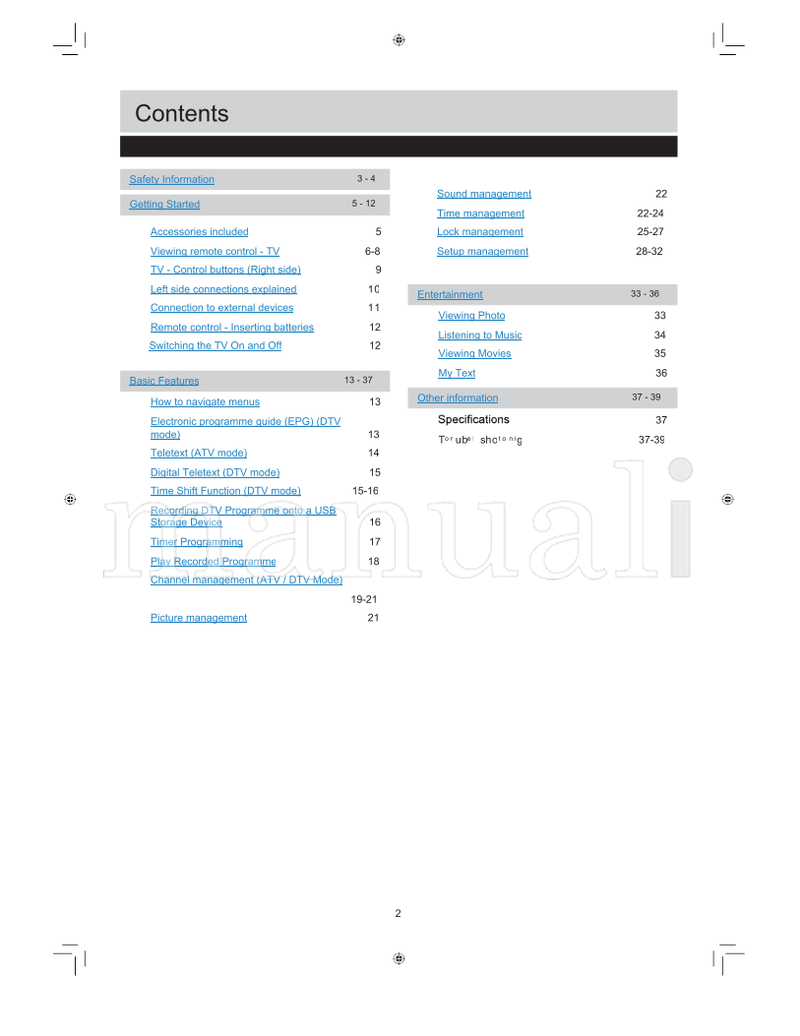 Hitachi LE70EC04AUD (39 pages) TV Operating Manual