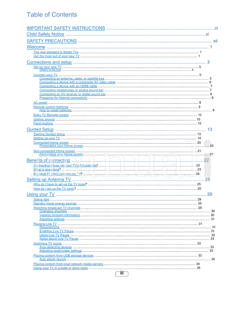 Hitachi Roku 50R8 (88 pages) TV Operating Manual