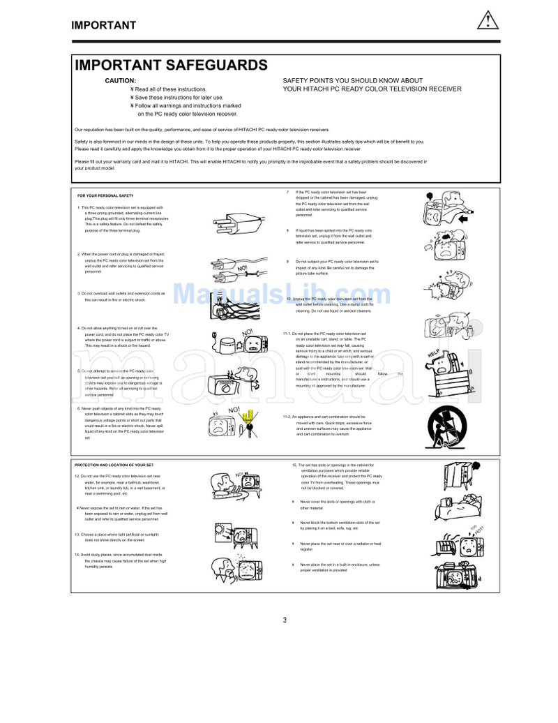 Hitachi 36SDX88B (81 pages) TV Operating Manual
