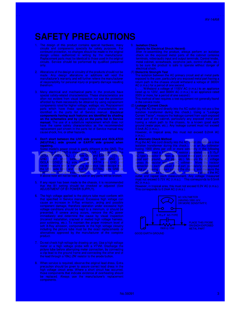JVC AV-14AM 56091 (30 pages) TV Service Manual