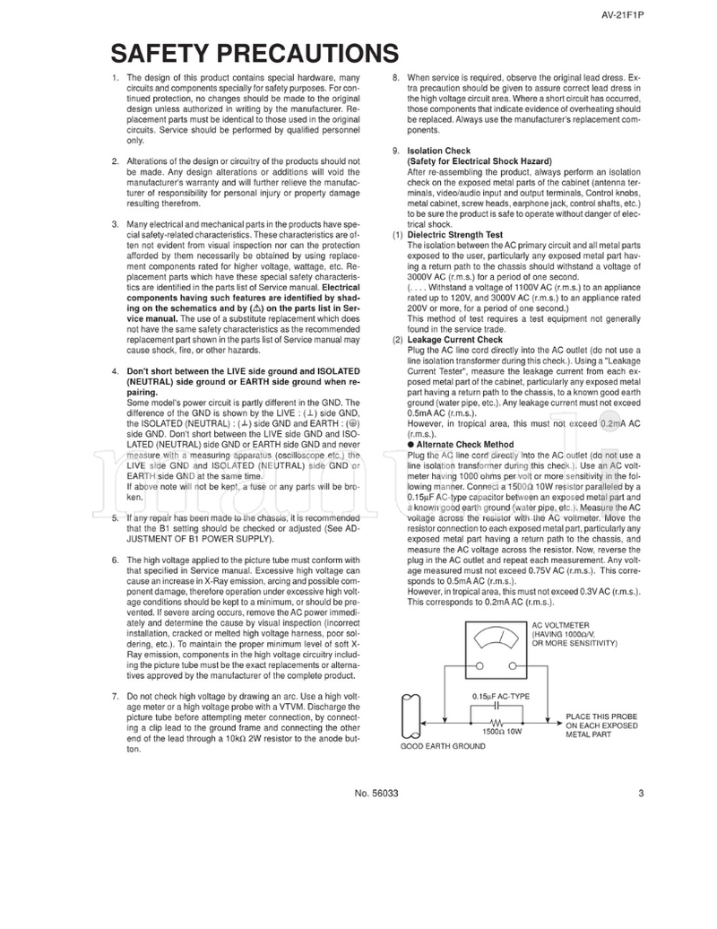 JVC AV-21F1P 56033 (40 pages) TV Service Manual