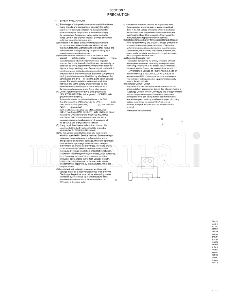 JVC YA254 AV-21VT15 (51 pages) TV Service Manual