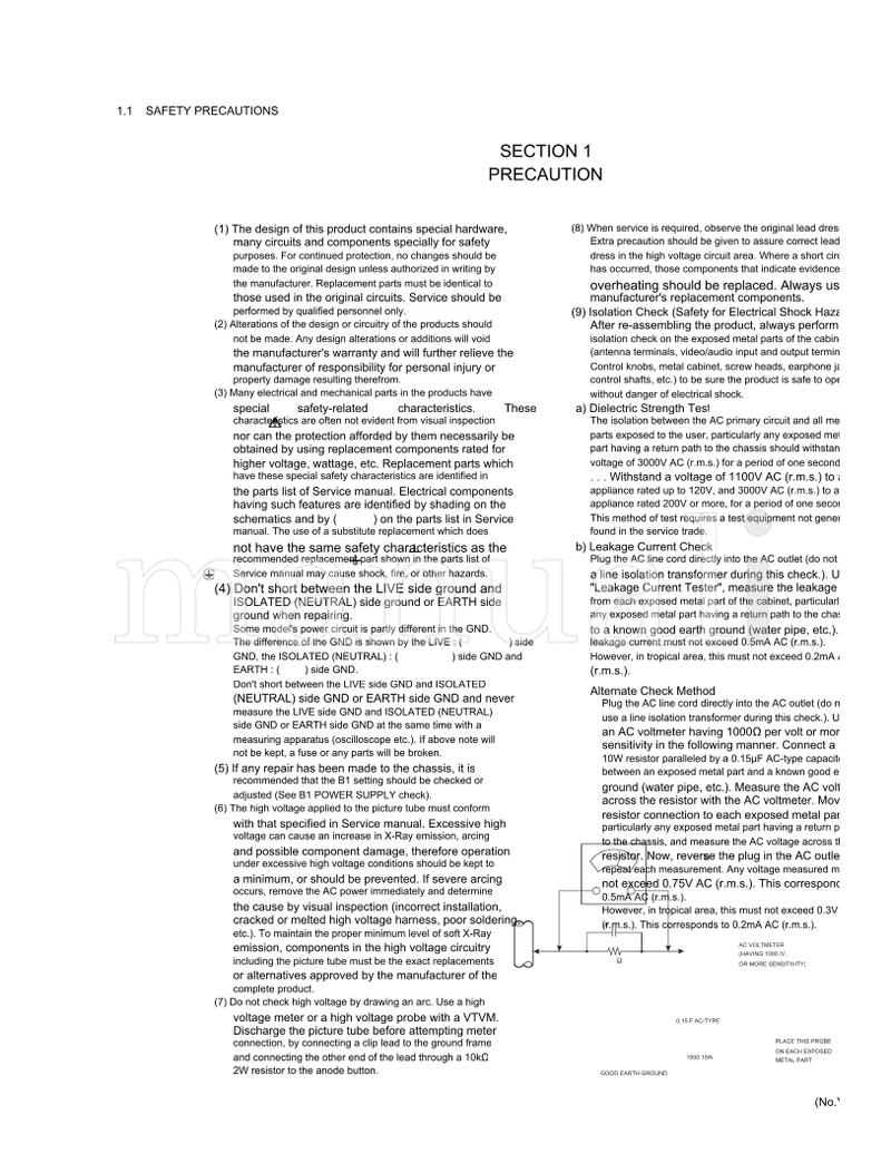 JVC YA255 AV-25VT15 (76 pages) TV Service Manual