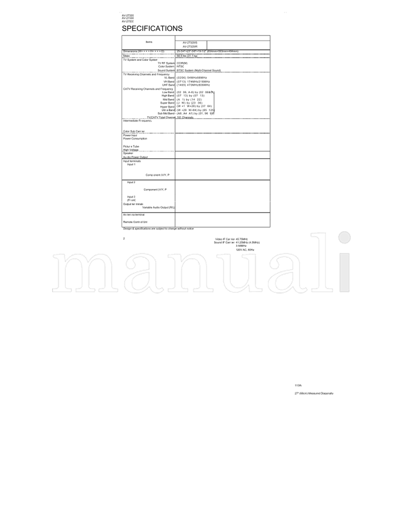 JVC AV-27330 AV-27320 AV-27S33 51937 (69 pages) TV Service Manual