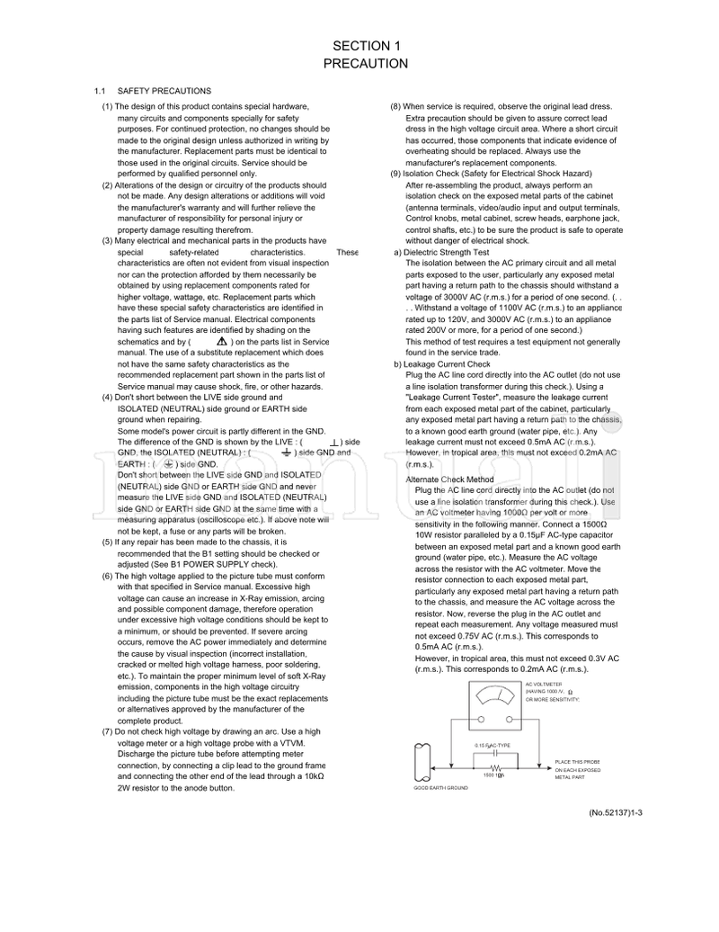 JVC 52137 AV-28KT1BUF AV-28KT1SUF RM-C1100 (24 pages) TV Service Manual