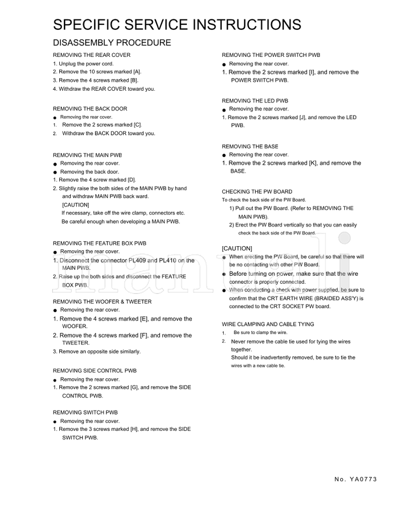 JVC AV-28RH4BU AV-28RH4SU YA077 (56 pages) TV Service Manual