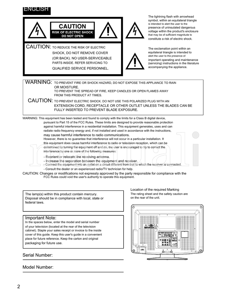 JVC LT-19A210 (56 pages) TV Operating Manual