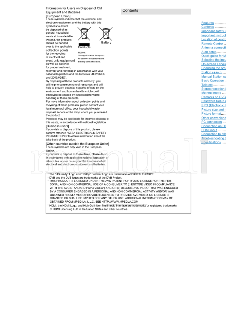 JVC LT-22HG22J (28 pages) TV Operating Manual