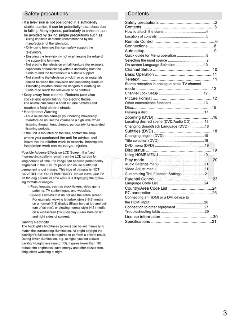 JVC LT-19J1 LT-22J10 (33 pages) TV Operating Manual