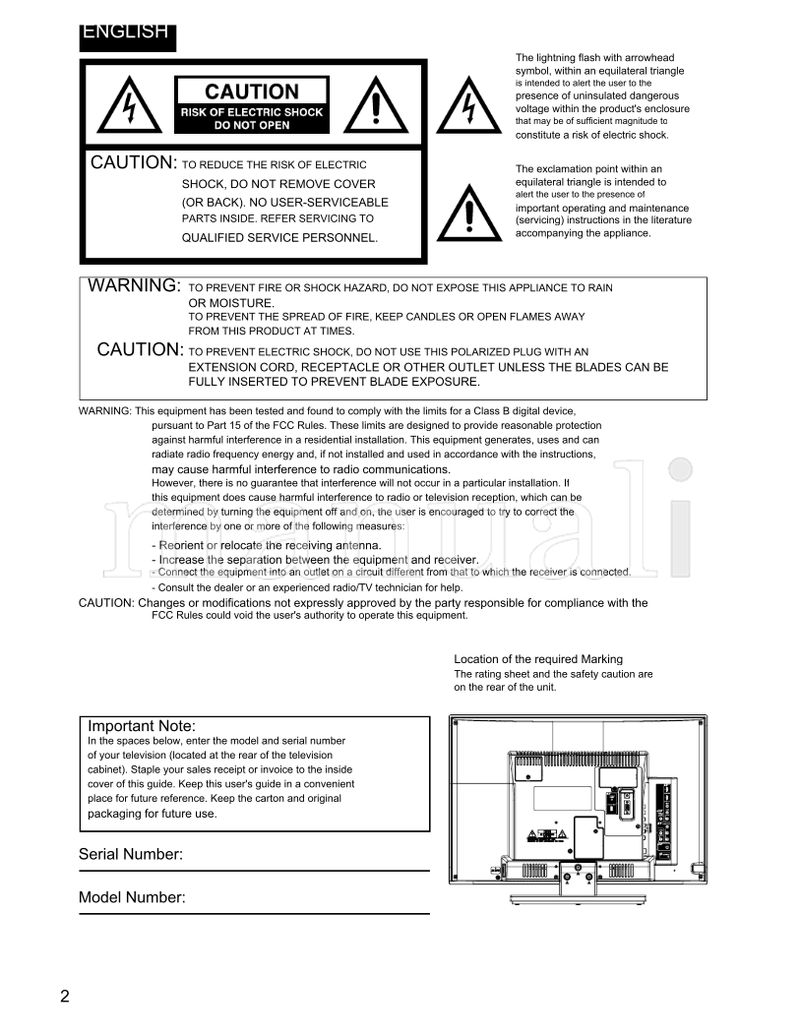 JVC LT-24EM71 (52 pages) TV Operating Manual