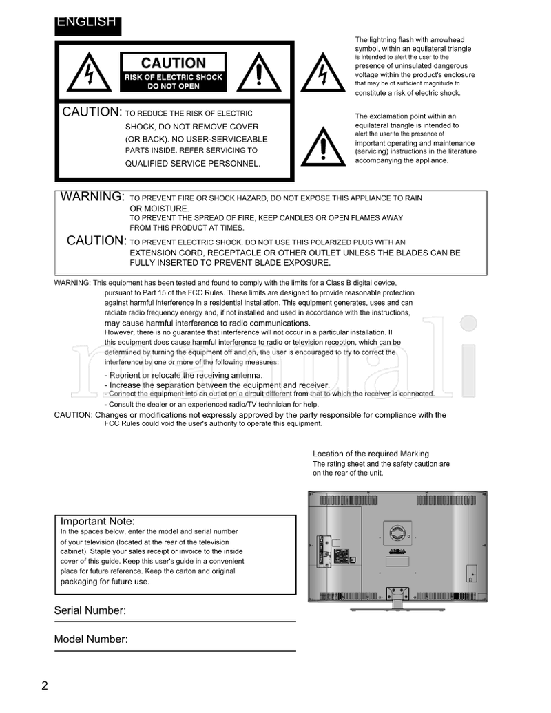 JVC LT-42EM91 (52 pages) TV Operating Manual
