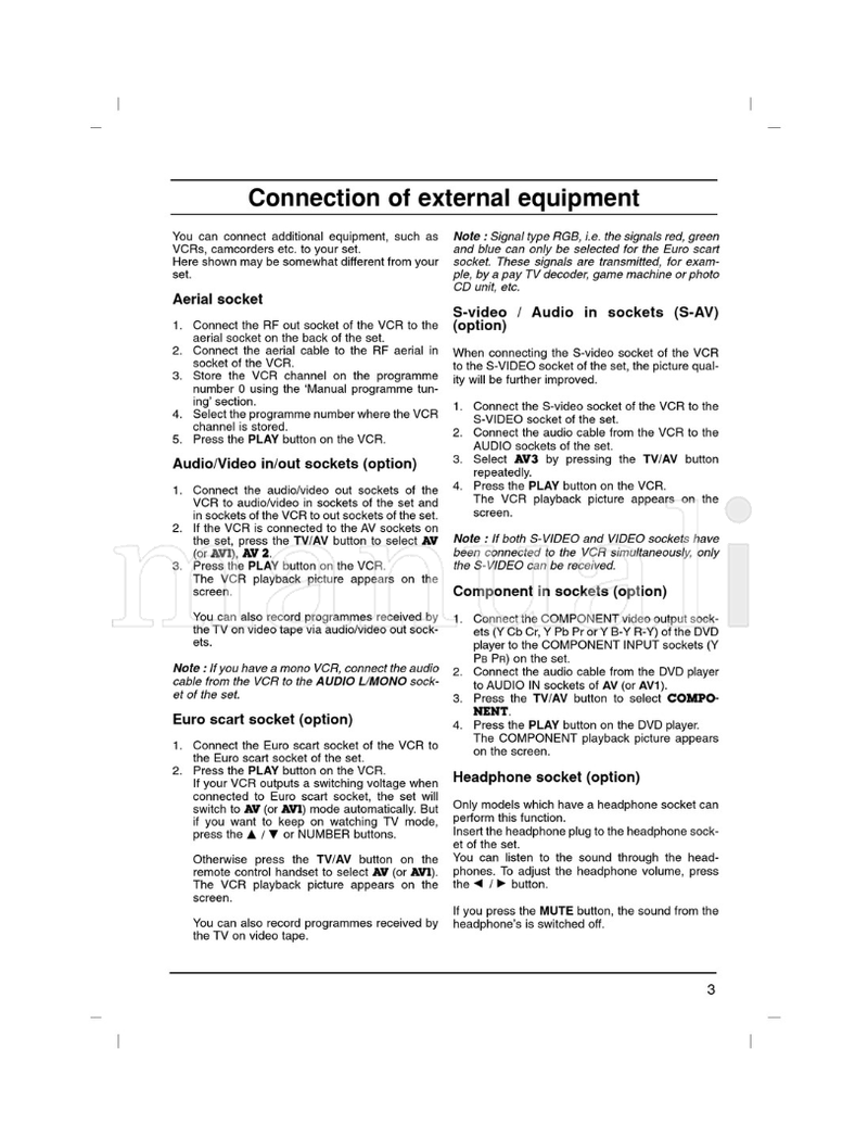 LG 21FC2RG (20 pages) TV Operating Manual