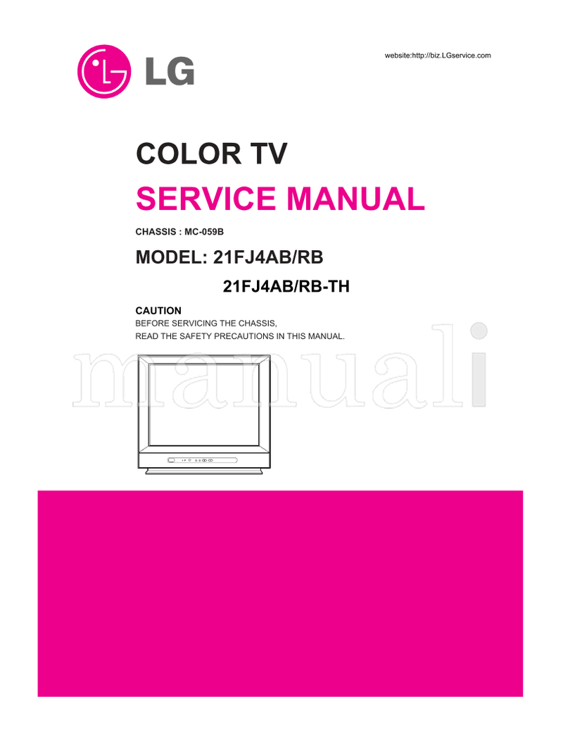 LG 21FJ4AB-TH MFL31479115 (30 pages) TV Service Manual