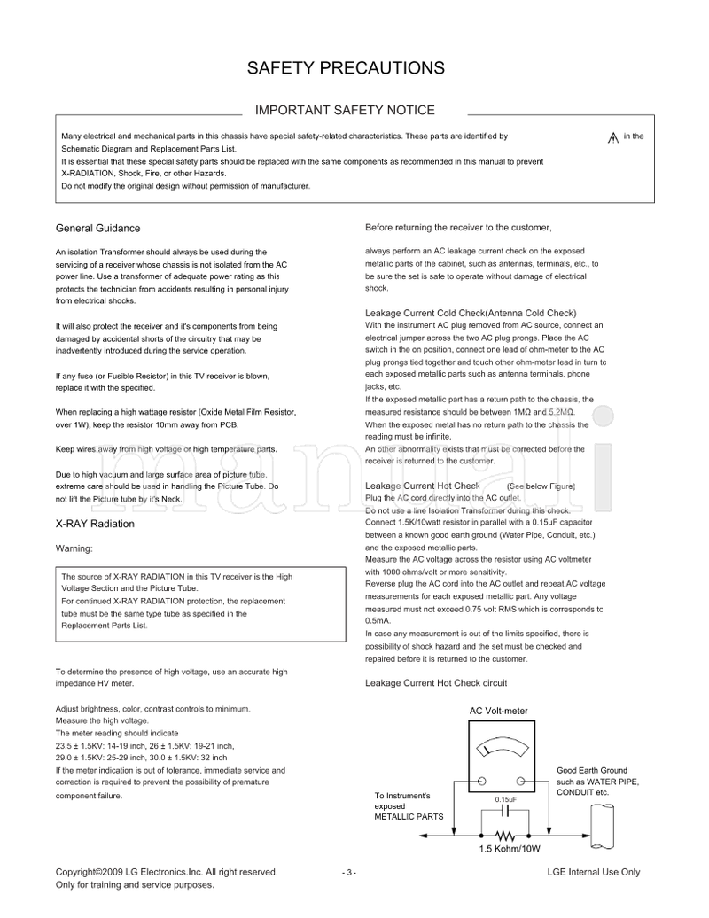 LG MFL42115606 CW81B 21FK2RL RGUL-T4 (23 pages) TV Service Manual