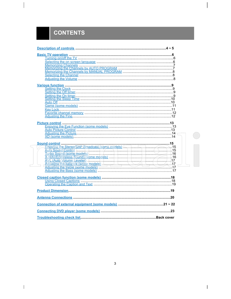 LG 21FS4RK 21FS6RL 21FS4RK-LS 21FS6RL-LS (24 pages) TV Operating Manual