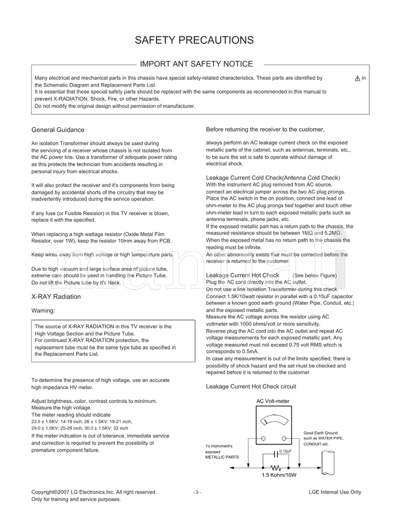 LG 3828VD0235Q MC-059B 21FX4AG (31 pages) TV Service Manual