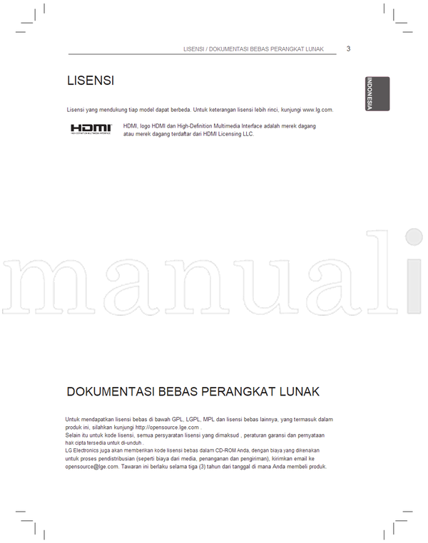 LG 22CS41** 32LS310* 19LS33** 26CS41** 42LS310* 22LS33** (112 pages) TV Operating Manual