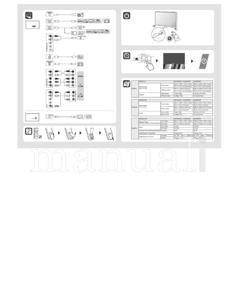 LG *MFL70524102* 24LM500S 24LM520S 28LM520S (42 pages) TV Operating Manual