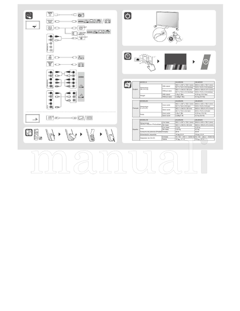 LG *MFL70524102* 24LM520S 28LM520S (42 pages) TV Operating Manual