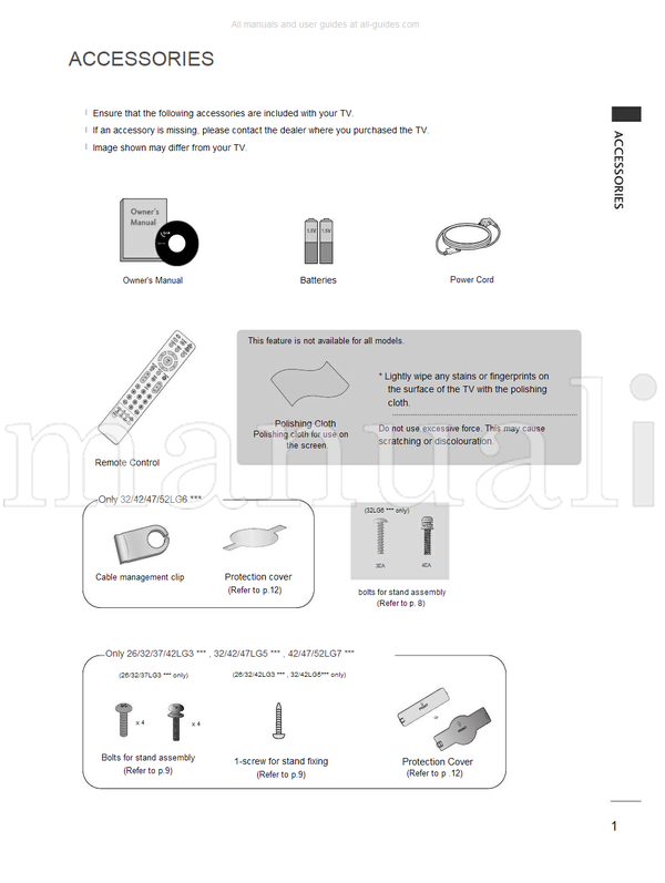 LG 26LG30D-AA 32LG30D-AA 37LG30D-AA 42LG30D-AA 32LG50FD-AD (116 pages) TV Operating Manual