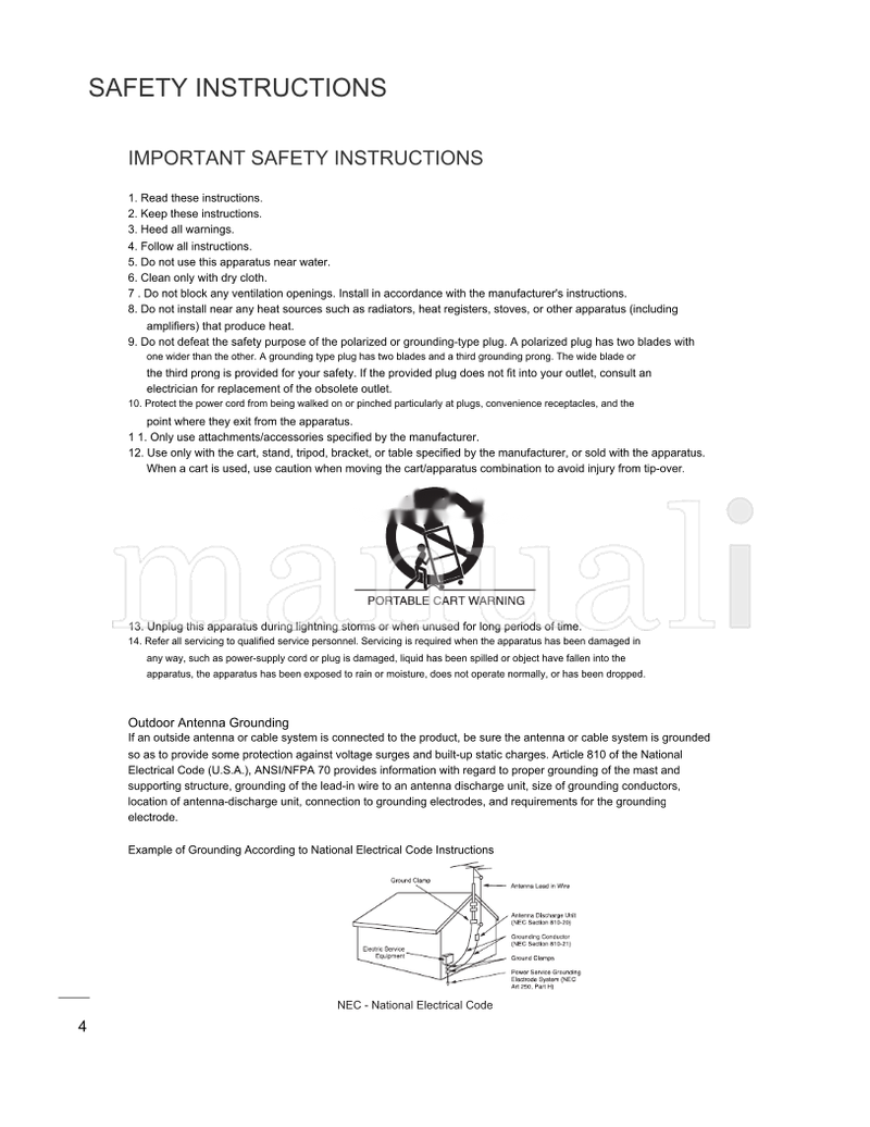 LG 820-40 (84 pages) TV Operating Manual
