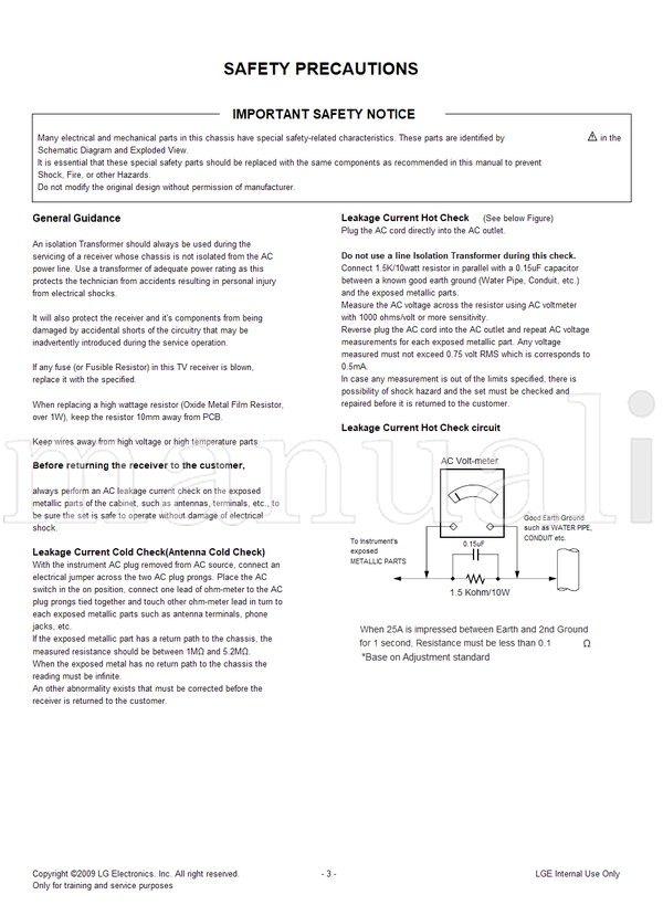 LG LC91M 26LU50FD MFL60021635 26LU50FD-CA (30 pages) TV Service Manual