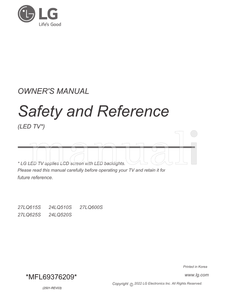 LG *MFL70524108* 27TQ625S 27LQ625S (54 pages) TV Operating Manual