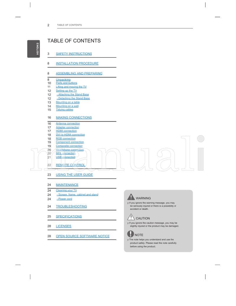 LG LN45** MFL67605618 (44 pages) TV Operating Manual