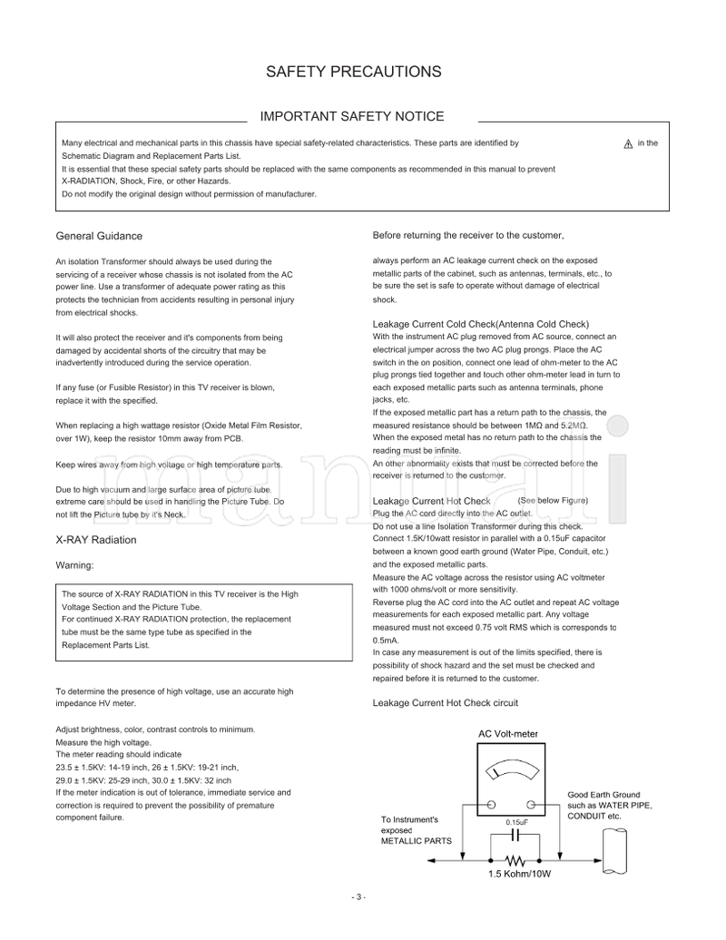 LG MFL30504619 CW62A 29FB5RLE 29FB5RLE-TG (29 pages) TV Service Manual