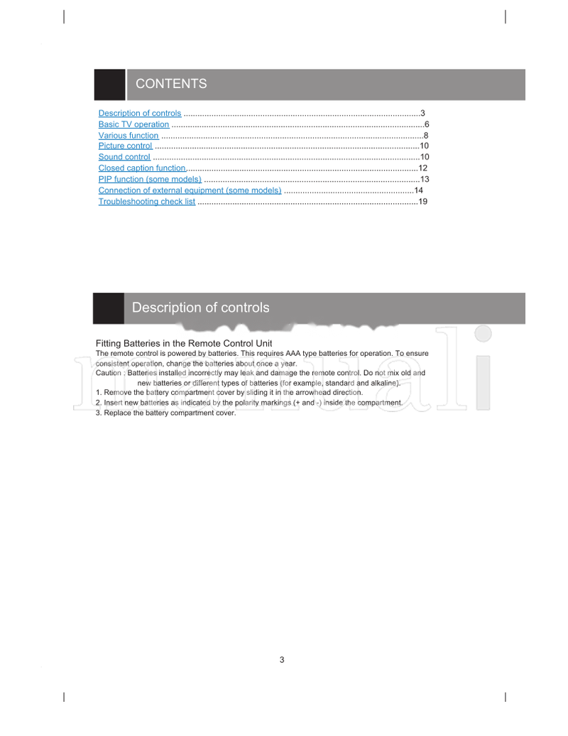 LG 29FS7RL-L1 29FG1RL-L1 (20 pages) TV Operating Manual