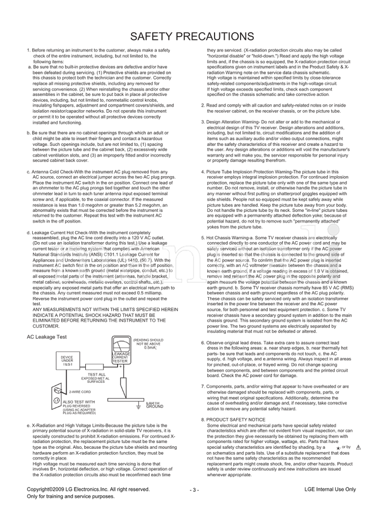 LG MFL37773222 CW62C 29FU1RL 29FU1RL-T1 (22 pages) TV Service Manual