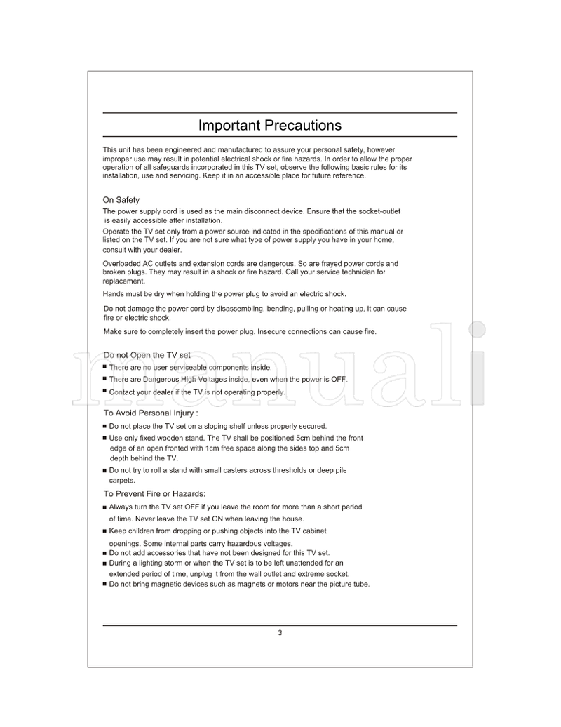 LG MC-049A (28 pages) TV Operating Manual