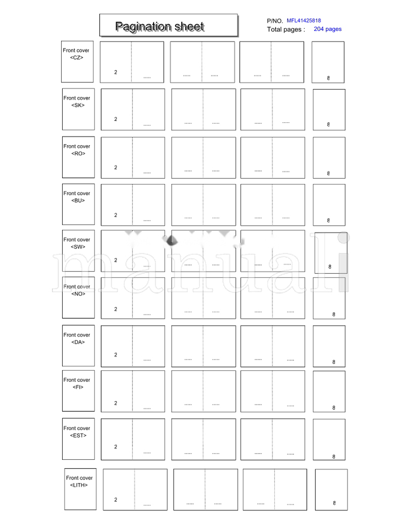 LG 52LG7000-ZA 185mm S8-36438 S8-32335 S8-29370 CE0678 (208 pages) TV Operating Manual