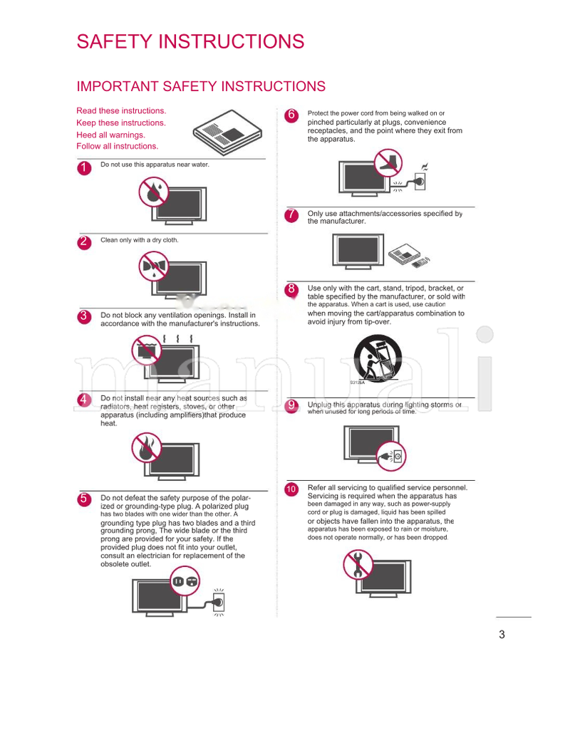 LG 820-40 (207 pages) TV Operating Manual