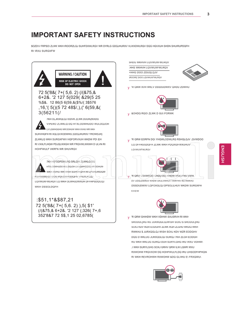 LG 26CS460 32CS560 32CS460 37CS560 42CS530 42CS560 32LS3400 (96 pages) TV Operating Manual