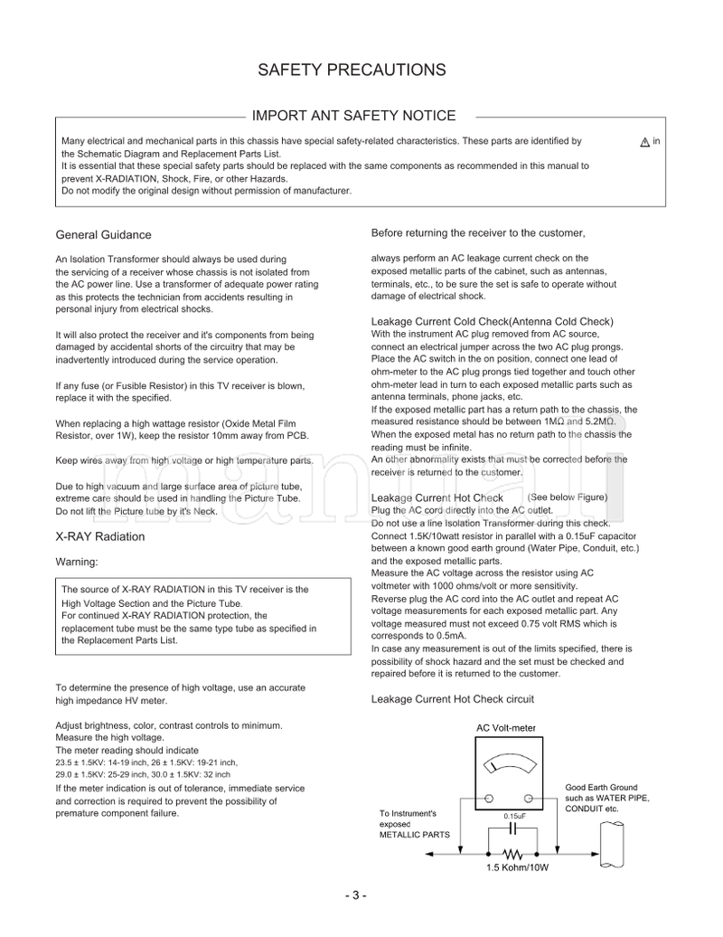 LG MC-035E 32FS2RMB (43 pages) TV Service Manual
