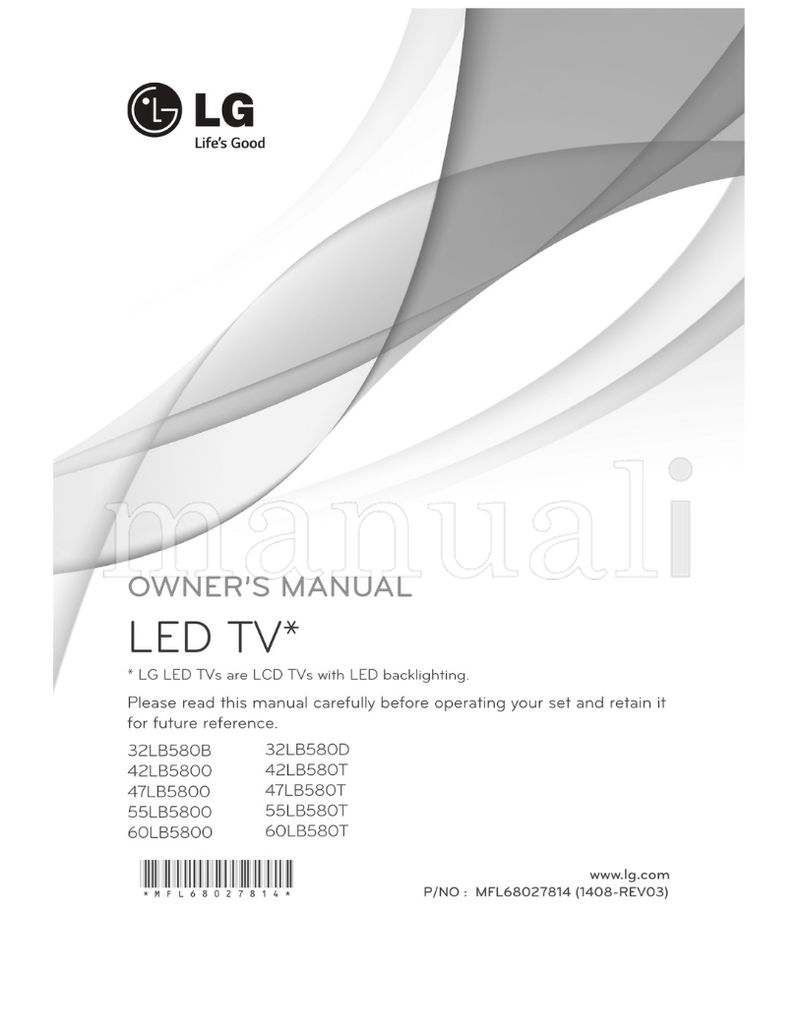 LG 32LB580B 42LB5800 47LB5800 55LB5800 60LB5800 *MFL68027814* (49 pages) TV Operating Manual