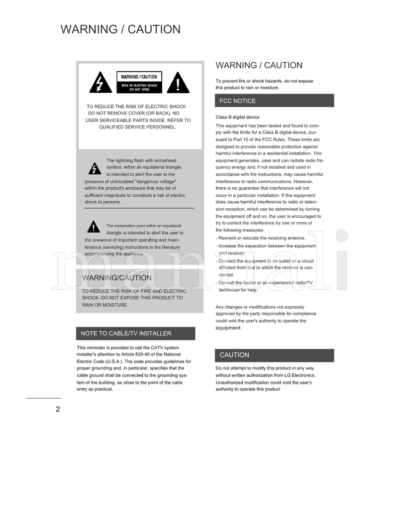 LG MFL34797023 (74 pages) TV Operating Manual