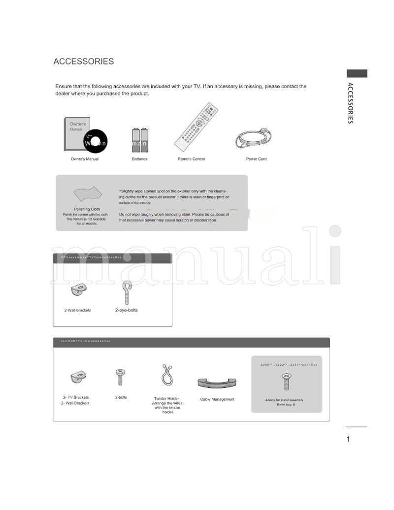 LG 26LC4 26LC5* 32LC4 32LC5* 37LC4 37LC5* 42LC4 42LC5* 42PC5 (84 pages) TV Operating Manual
