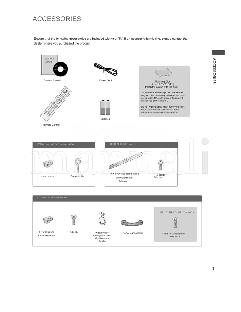 LG 26LC45 26LC46 32LC45 32LC46 37LC45 37LC46 42LC45 42LC46 (108 pages) TV Operating Manual