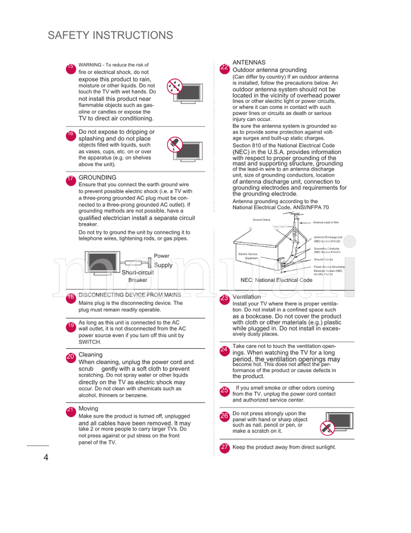 LG 820-40 (317 pages) TV Operating Manual