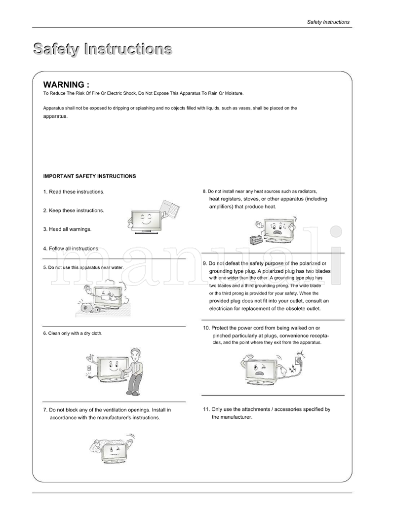 LG 32LC2D 37LC2D 42LC2D 42PC3D 42PC3DV 50PC3D 3828TUL527A (17 pages) TV Operating Manual