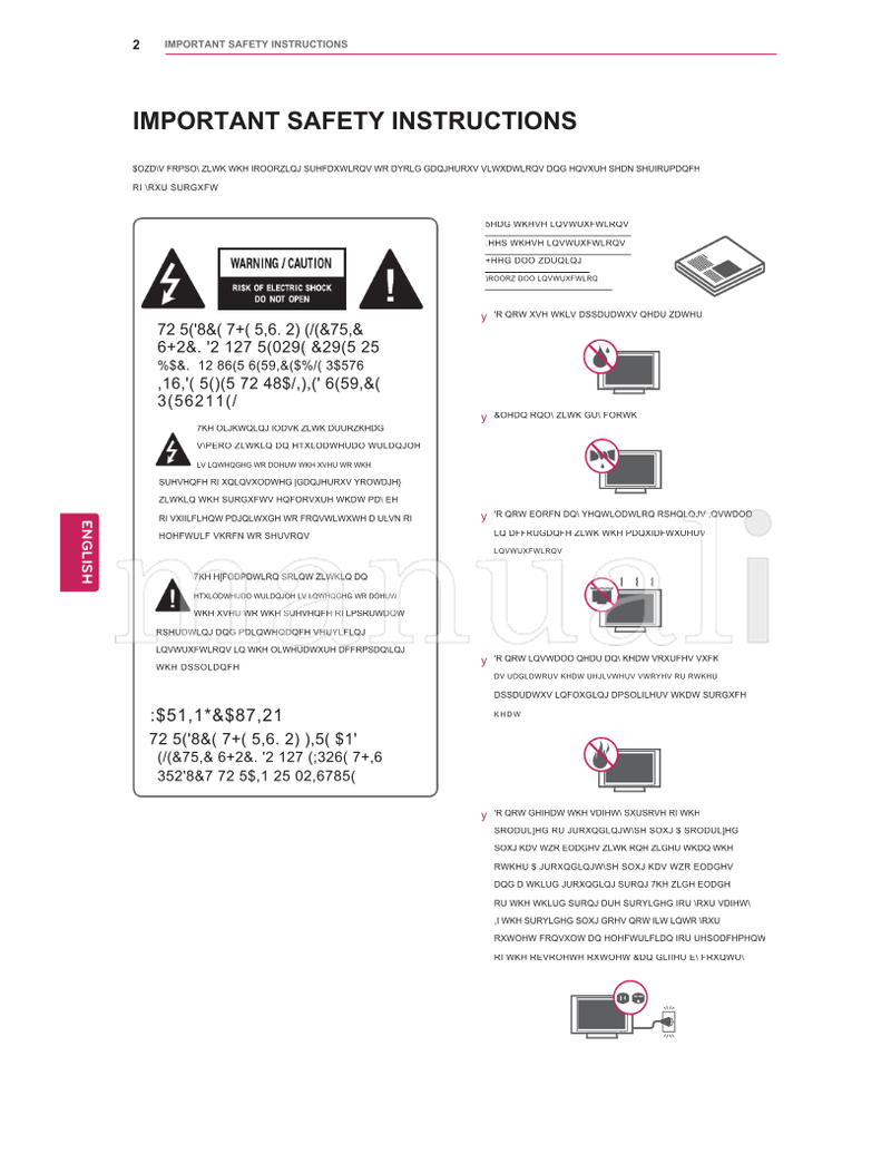 LG 32LV2520 (72 pages) TV Operating Manual