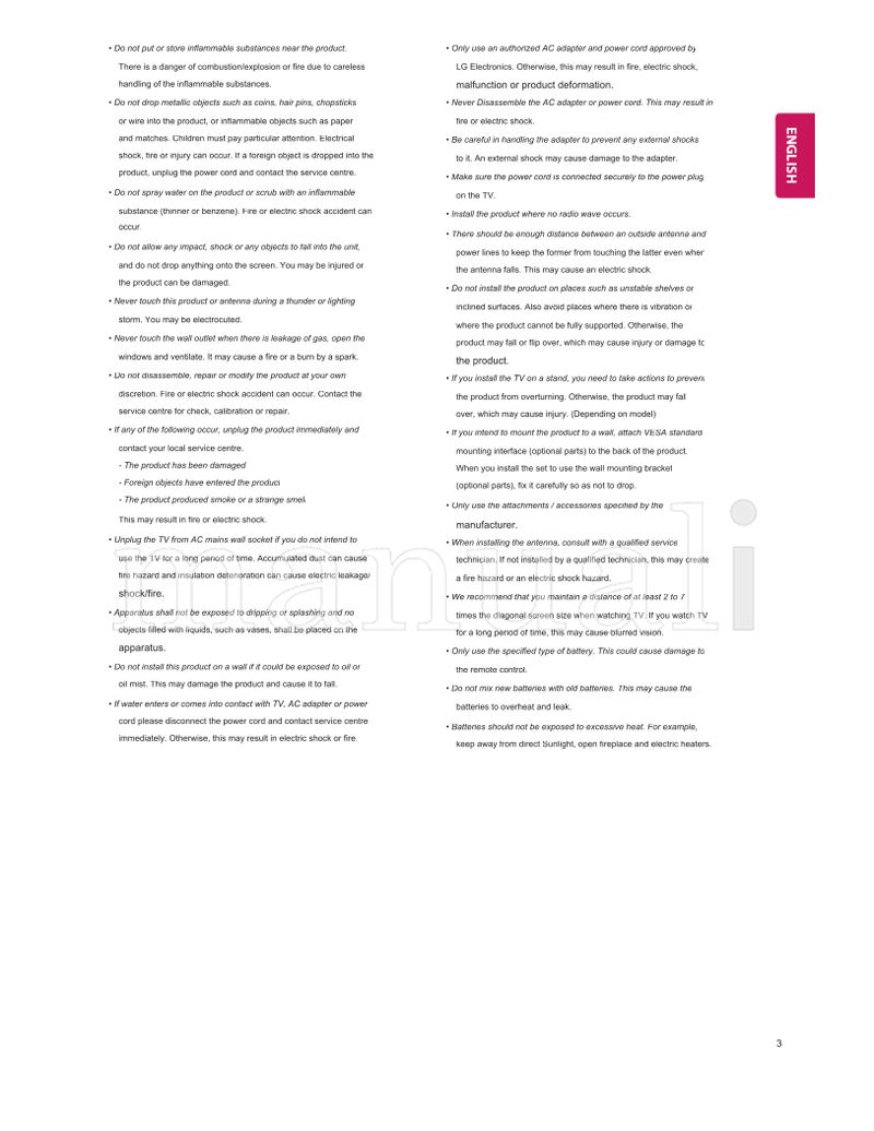 LG *SAC35974182* (23 pages) TV Operating Manual