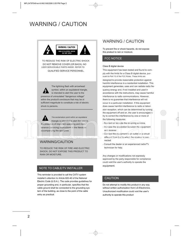 LG MFL34797049 (82 pages) TV Operating Manual
