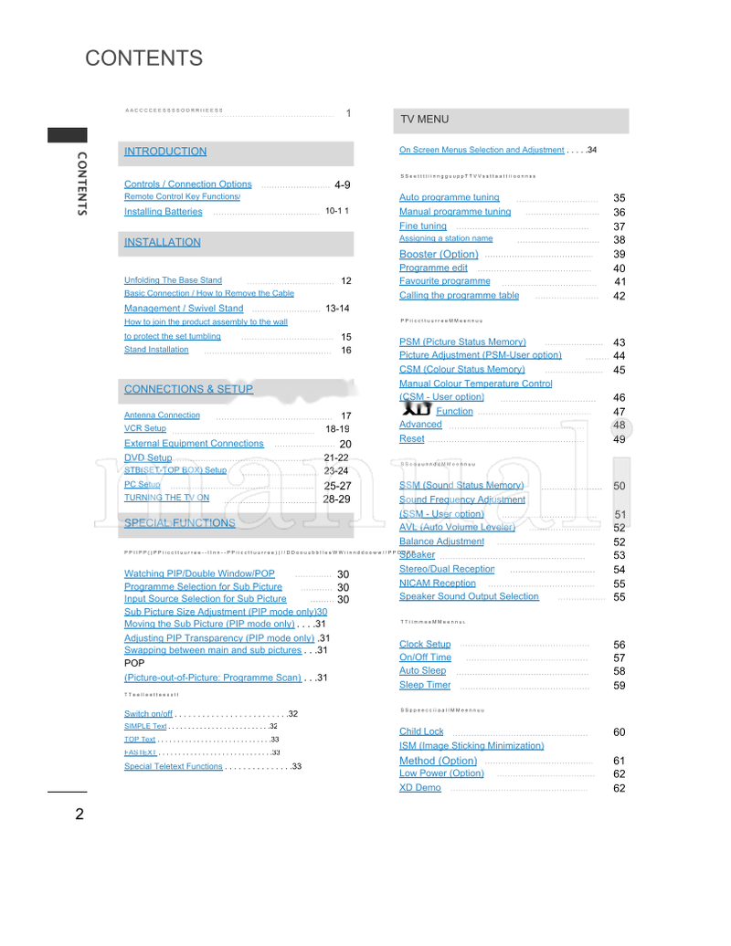 LG 37LC2R Series (89 pages) TV Operating Manual
