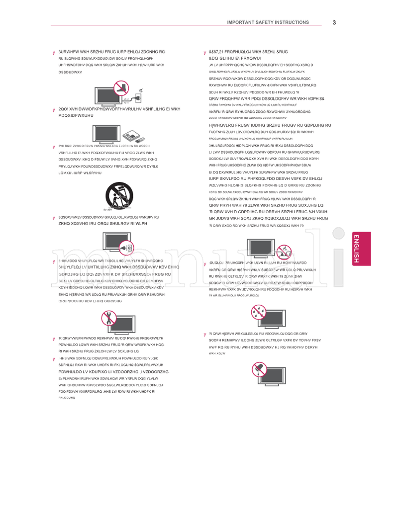 LG 42LA6200 42LA6250 47LA6200 47LA6250 50LA6200 50LA6250 (42 pages) TV Operating Manual