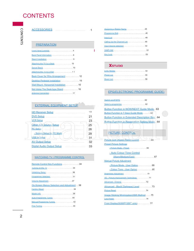 LG 42LB9DF Series (132 pages) TV Operating Manual