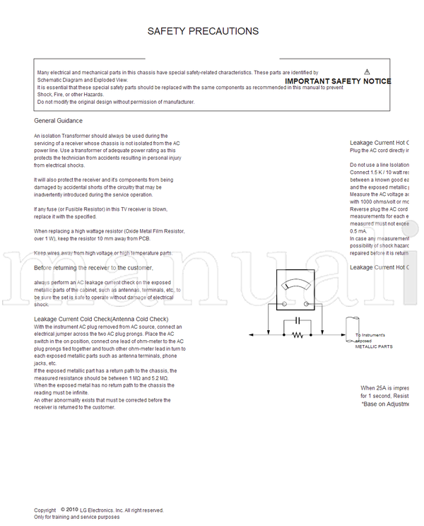 LG LT01B 42LD465 42LD465-DA (57 pages) TV Service Manual